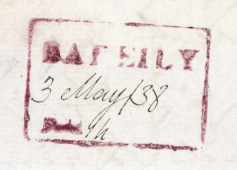 HG 3 handstamp from Barelly