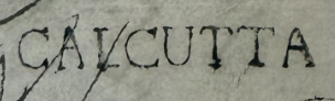HG 1 handstamp from Calcutta