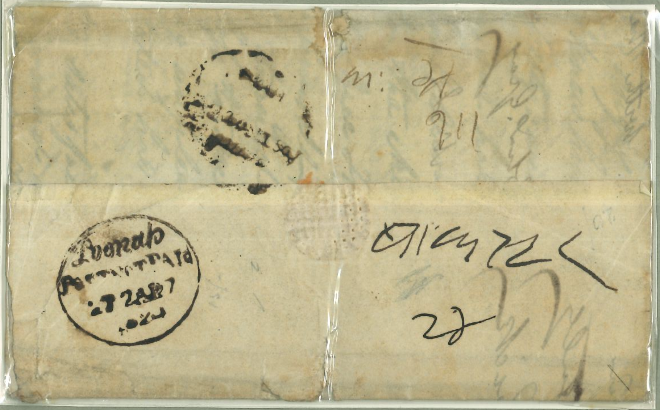 27 March 1823 Poona HG 5 pre stamp cover — COV-2614