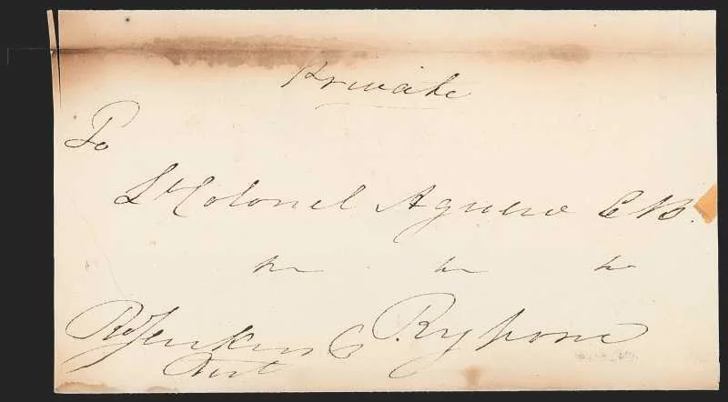 Nagpore HG 1 pre stamp cover — back (COV-286)