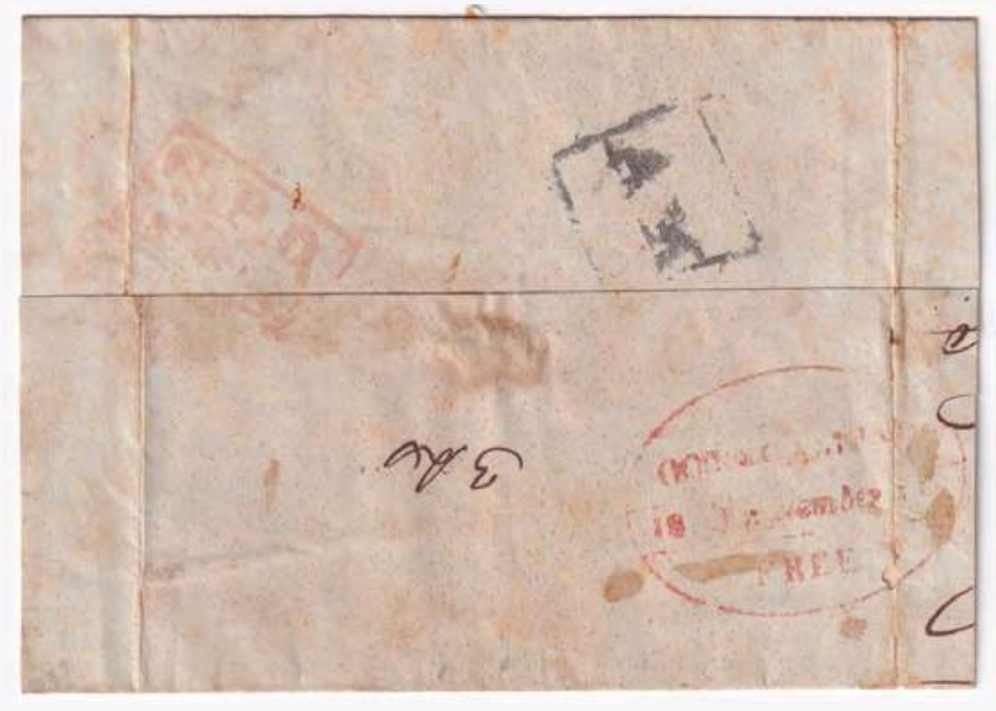 13 September 1849 Ootacamund HG 6 pre stamp cover — COV-2870