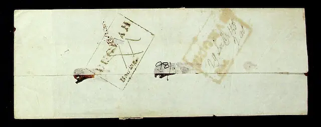 Pre-stamp cover of India — Bugwah HG 1, front (COV-3934)