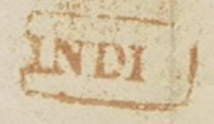 SD16a handstamp from Calcutta