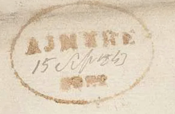 HG 6 handstamp from Ajmere