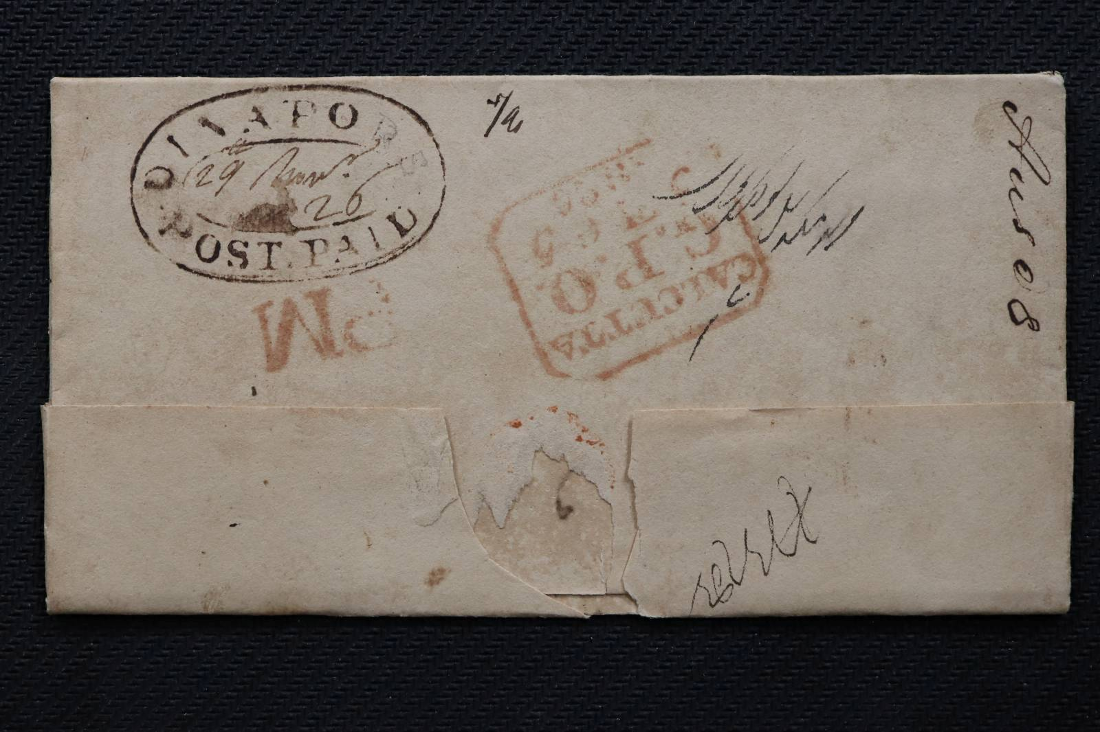 29 March 1826 Dinapore HG 2 pre stamp cover — COV-3536