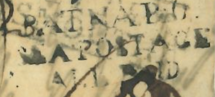 Patna HG 4 — pre-1854 Indian handstamp, 1816, Black (sketch)