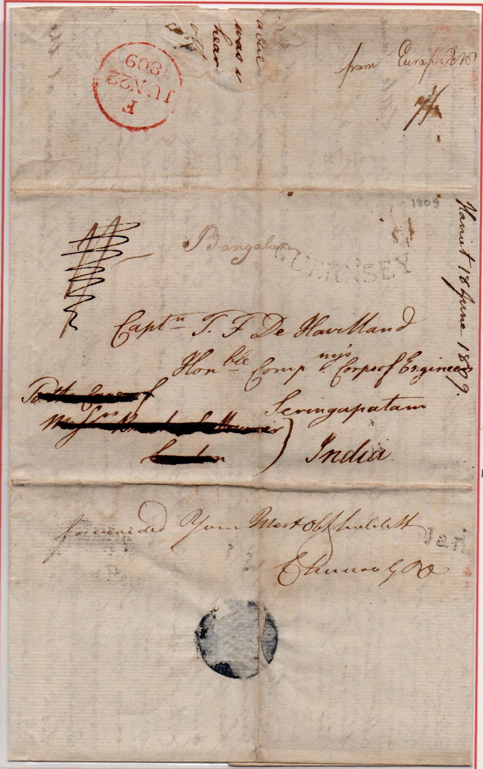Bhinoo Census forwarding agent cover — COV-3471