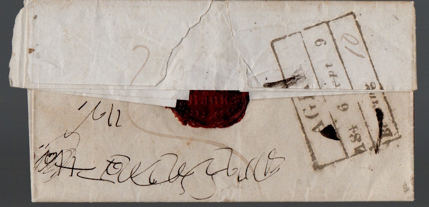 9 September 1846 Agra HG 12 pre stamp cover — COV-2893