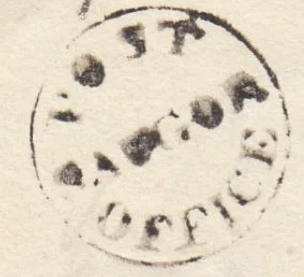 HG 1A handstamp from Saugor