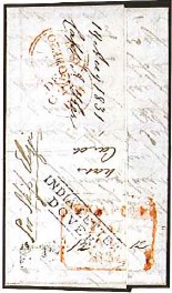 12 August 1831 Singapore FP 1 pre stamp cover — COV-4384