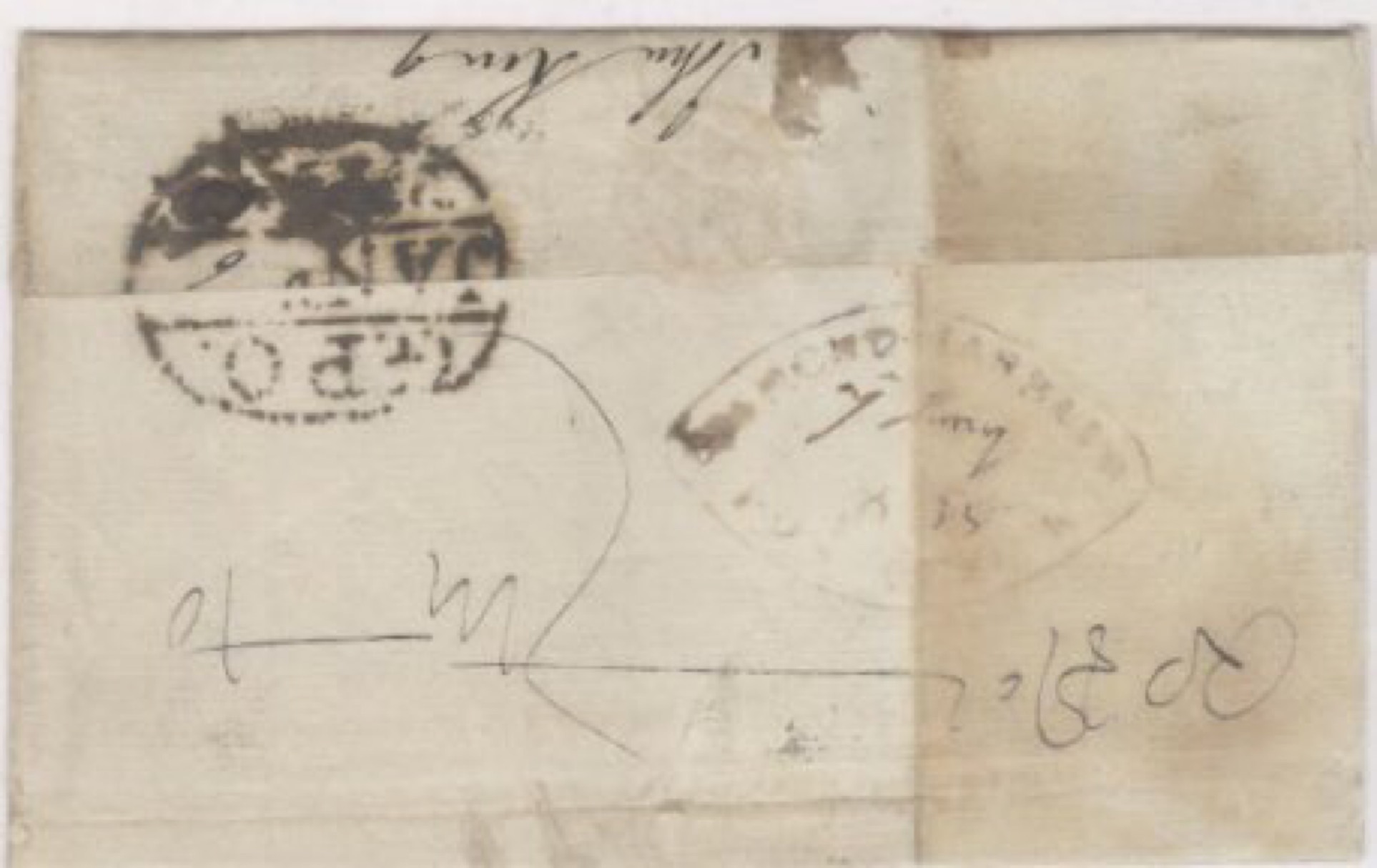1835 Diamond Harbour HG 1 pre stamp cover — COV-4267