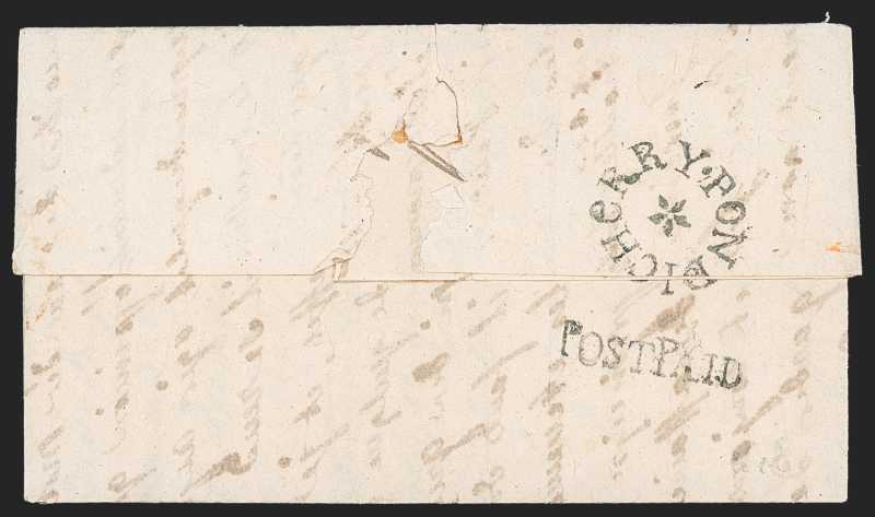 1818 Pondicherry HG 1a pre stamp cover — COV-702