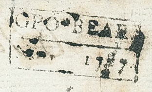 HG 4 handstamp from Calcutta