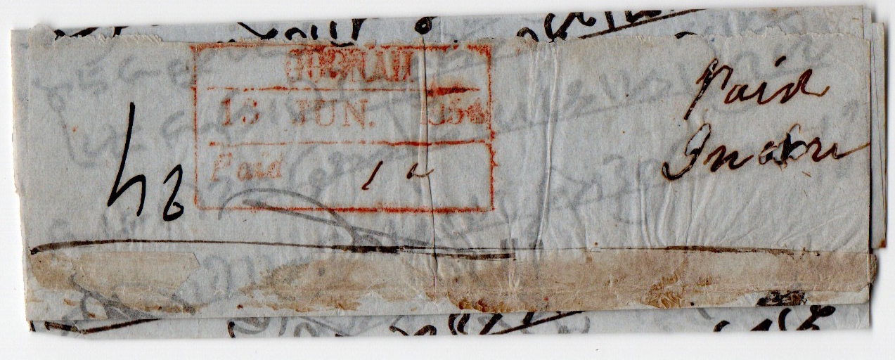 Pre-stamp cover of India — Goonah HG 2, front (COV-2950)