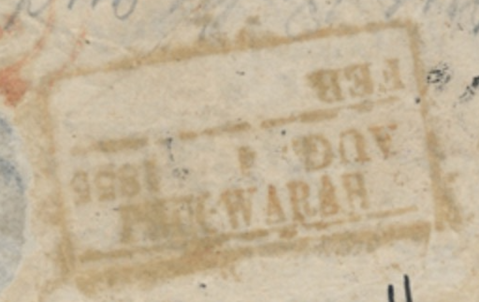 HG 1 handstamp from Bindwarah