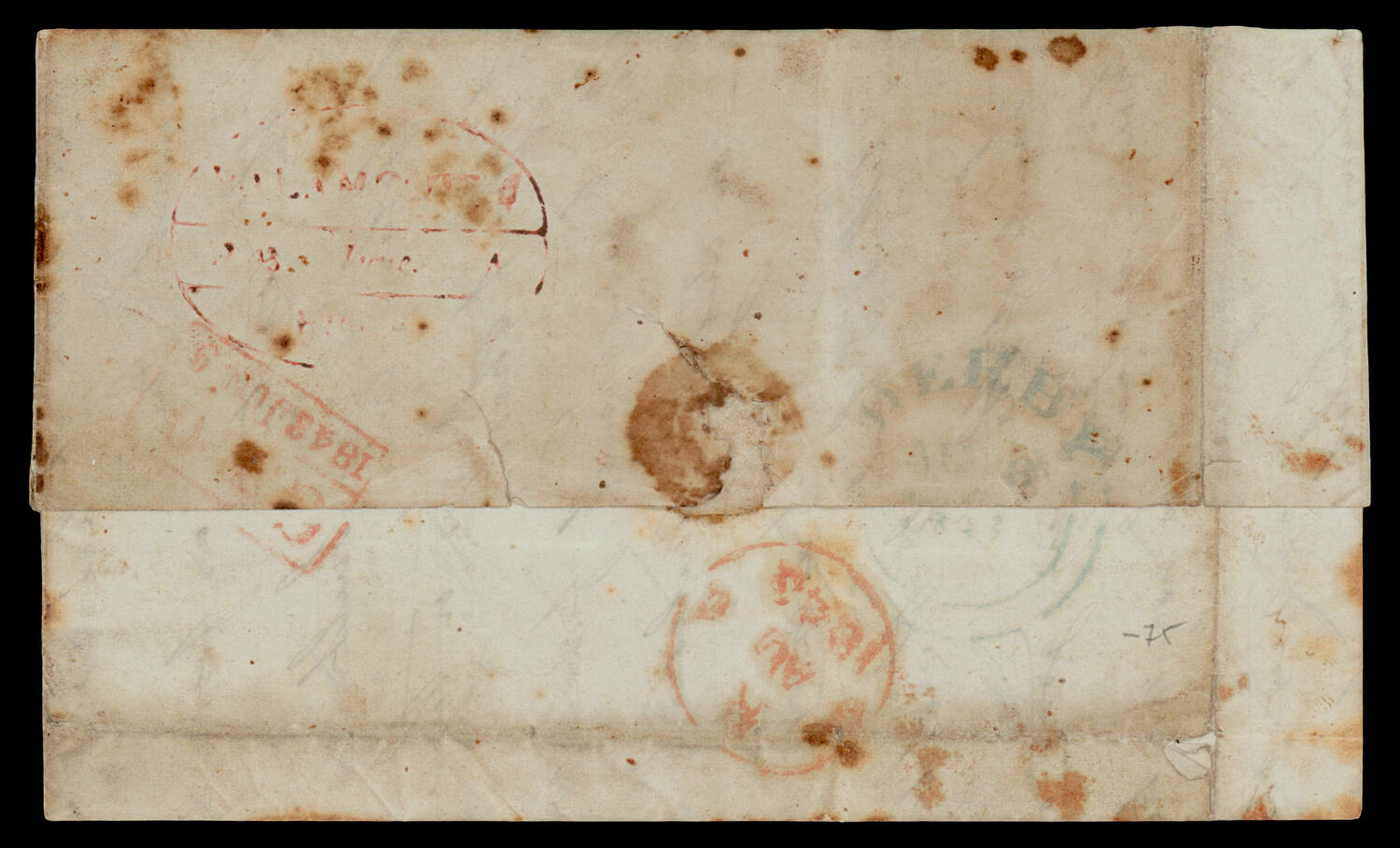 4 June 1843 Palamcotah HG 9 pre stamp cover — COV-4390