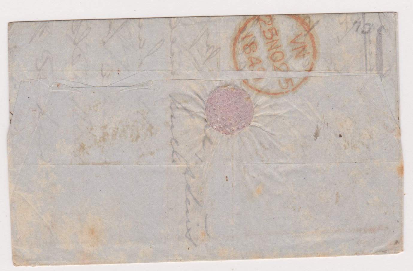 Baroda HG 1 pre stamp cover — back (COV-3999)