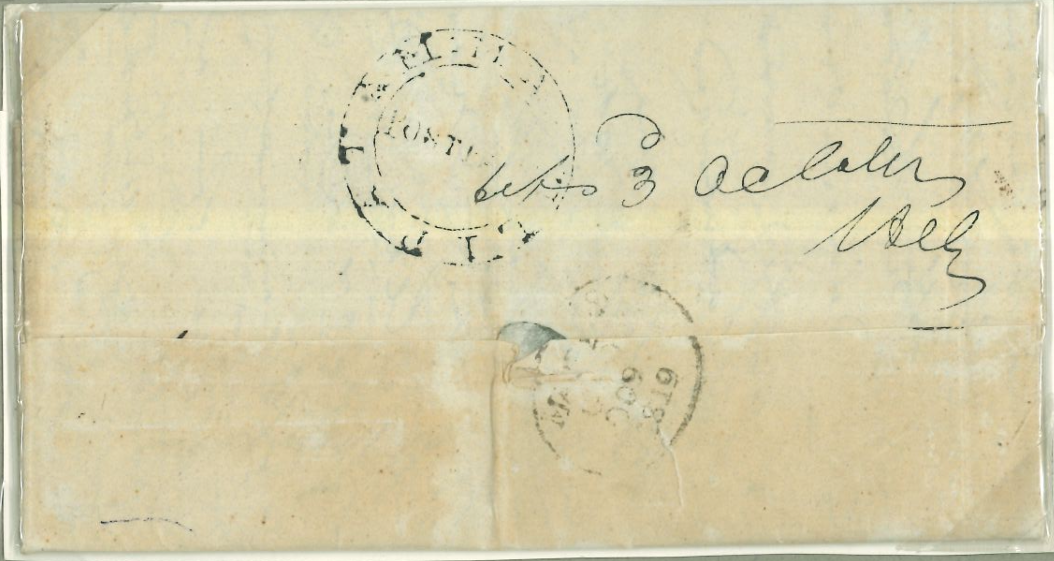 3 October 1819 Masulipatam HG 3 pre stamp cover — COV-2638