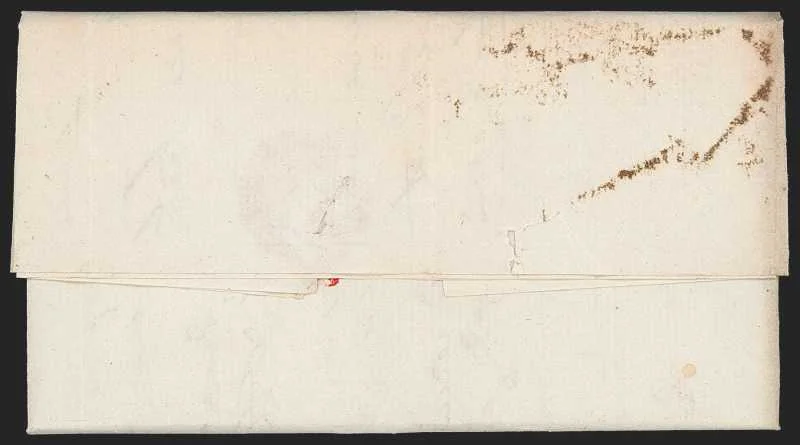 Seringapatam HG 3 pre stamp cover — back (COV-444)