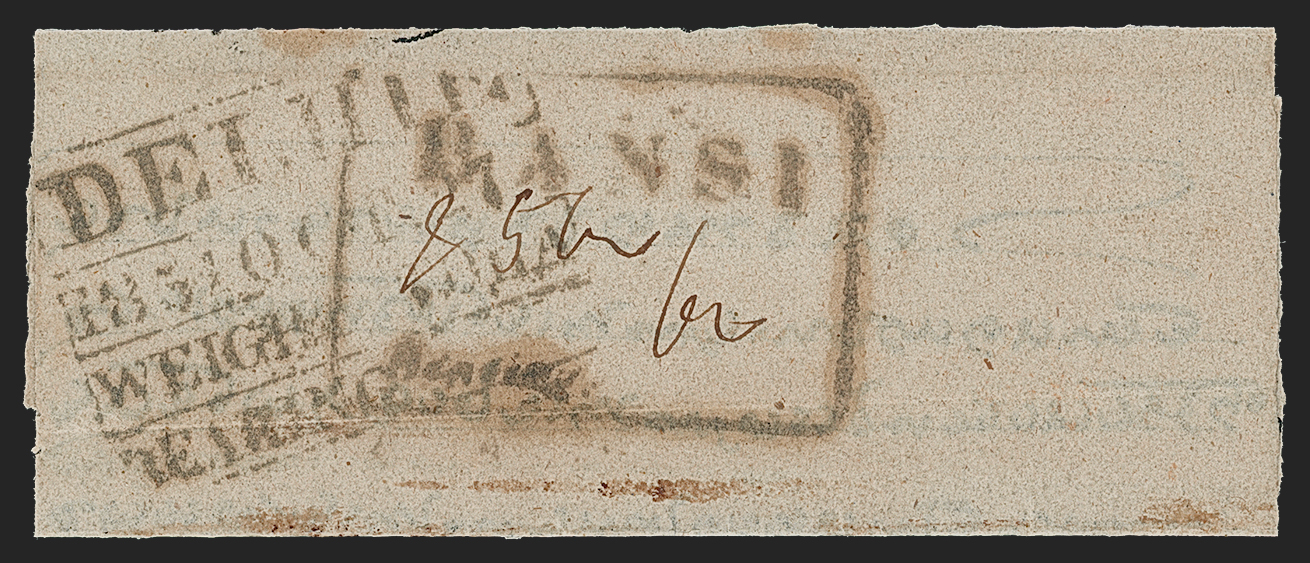 Pre-stamp cover of India — 25 October 1851, Hansi HG 3 handstruck folded letter (COV-5356)