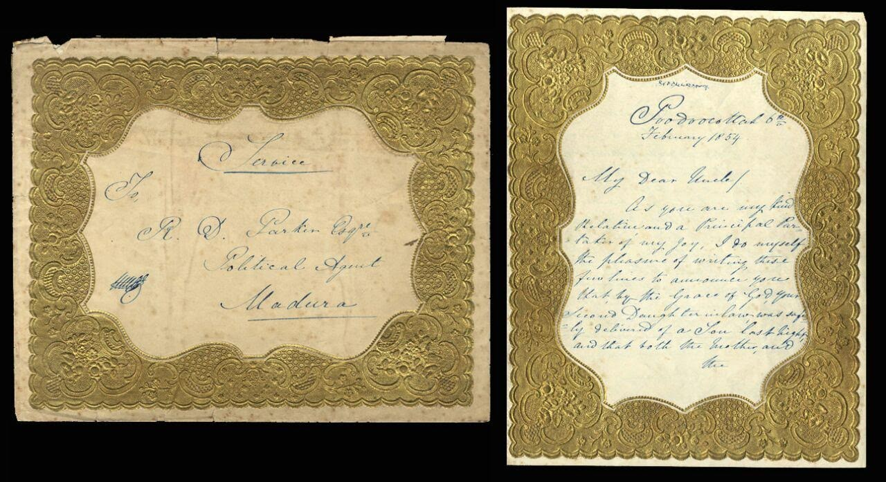 Madura HG 4 pre stamp cover — back (COV-4532)