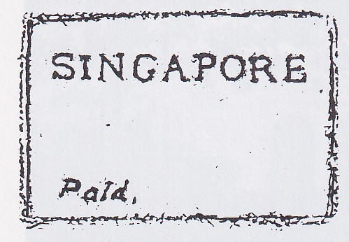 Singapore FP 3 — pre-1854 Indian handstamp, 1855, Black