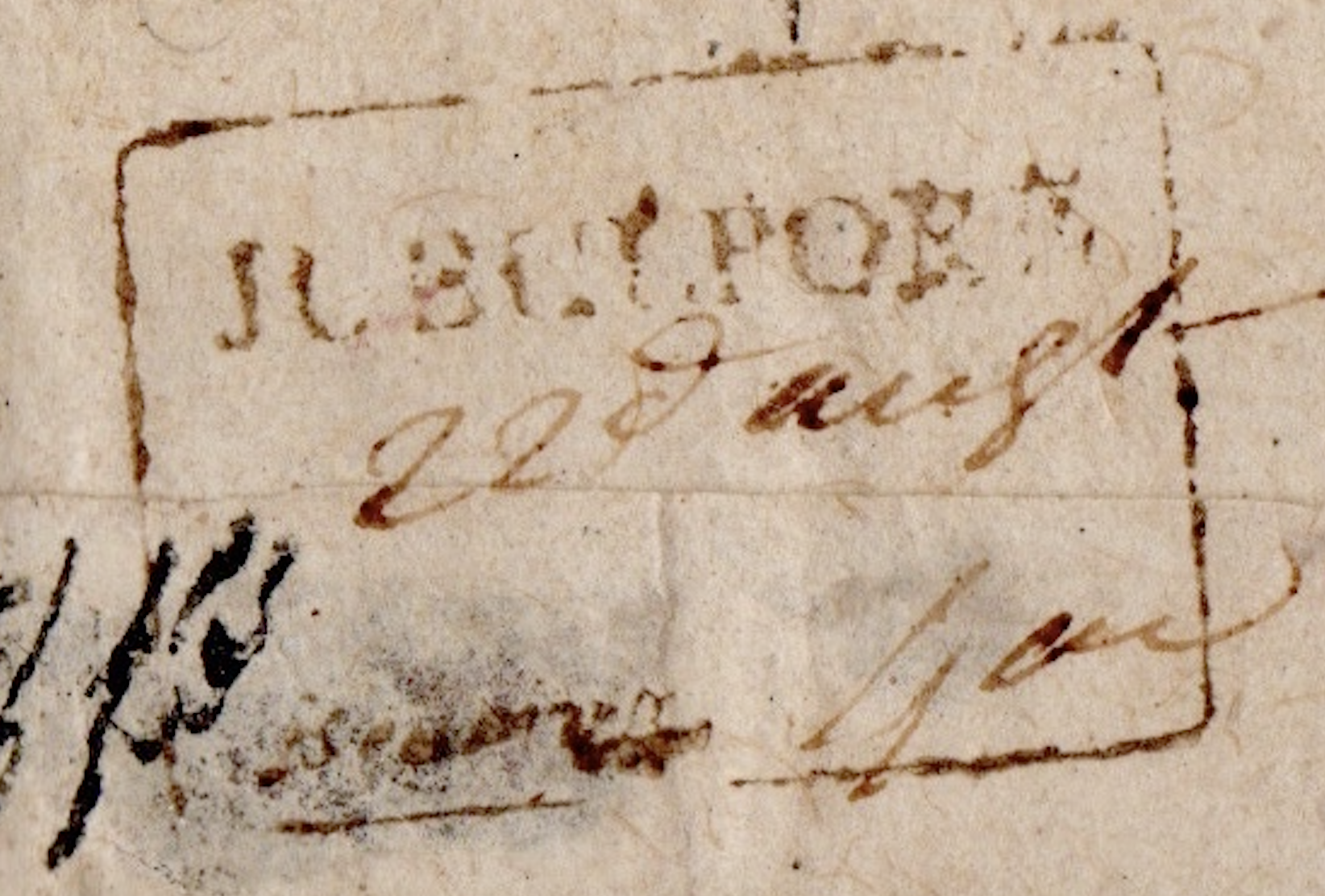 HG 6 handstamp from Jubbulpore