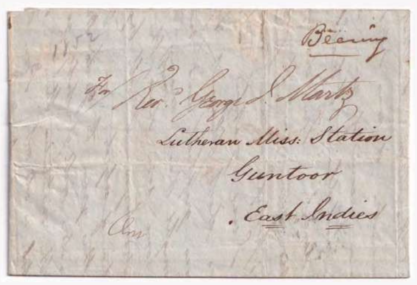 Guntoor HG 4 pre stamp cover — scan 2 (COV-2871)