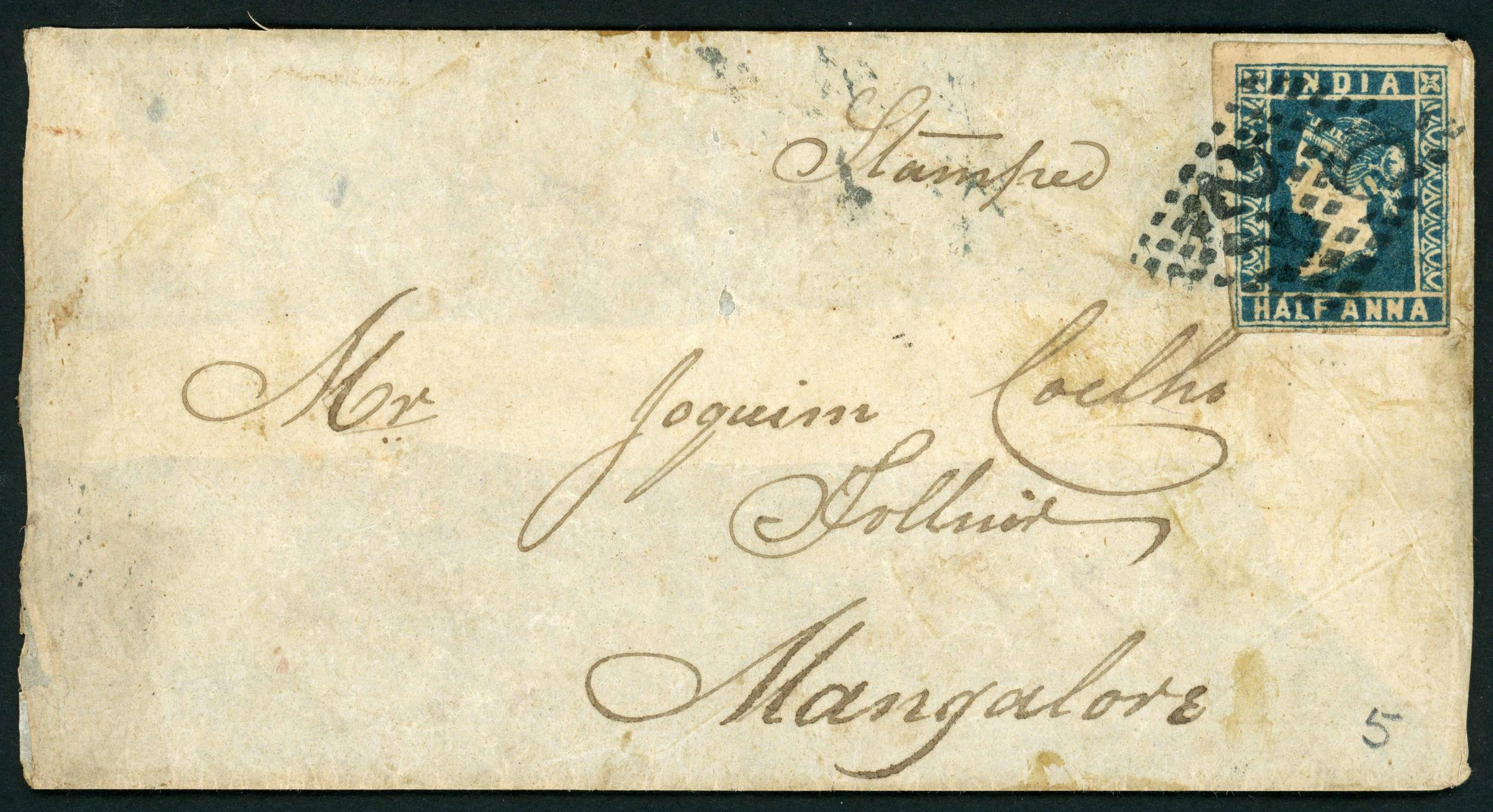 Honore HG 1 pre stamp cover — back (COV-4775)