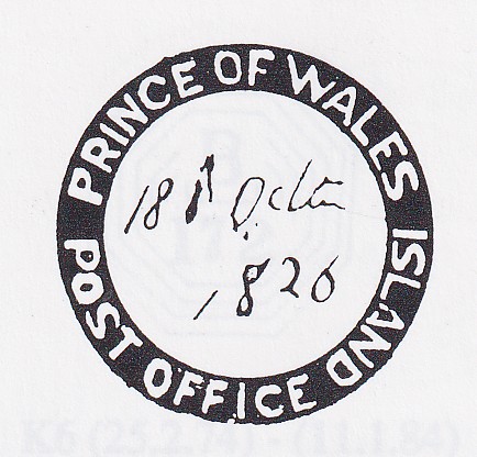 Penang FP 3 — pre-1854 Indian handstamp, 1826–1836, Black