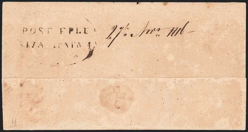 27 November 1816 Vizagapatam HG 3 pre stamp cover — COV-700