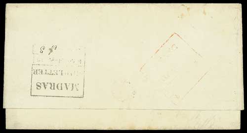 July 1838 Penang FP 11 pre stamp cover — COV-4101