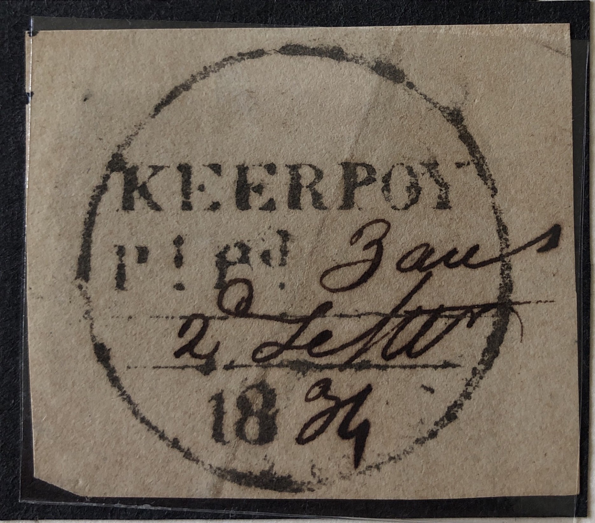HG 1 handstamp from Keerpoy