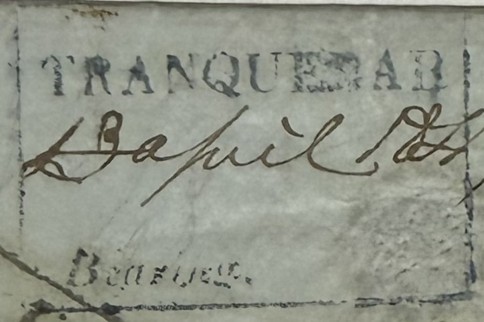 HG 5 handstamp from Tranquebar