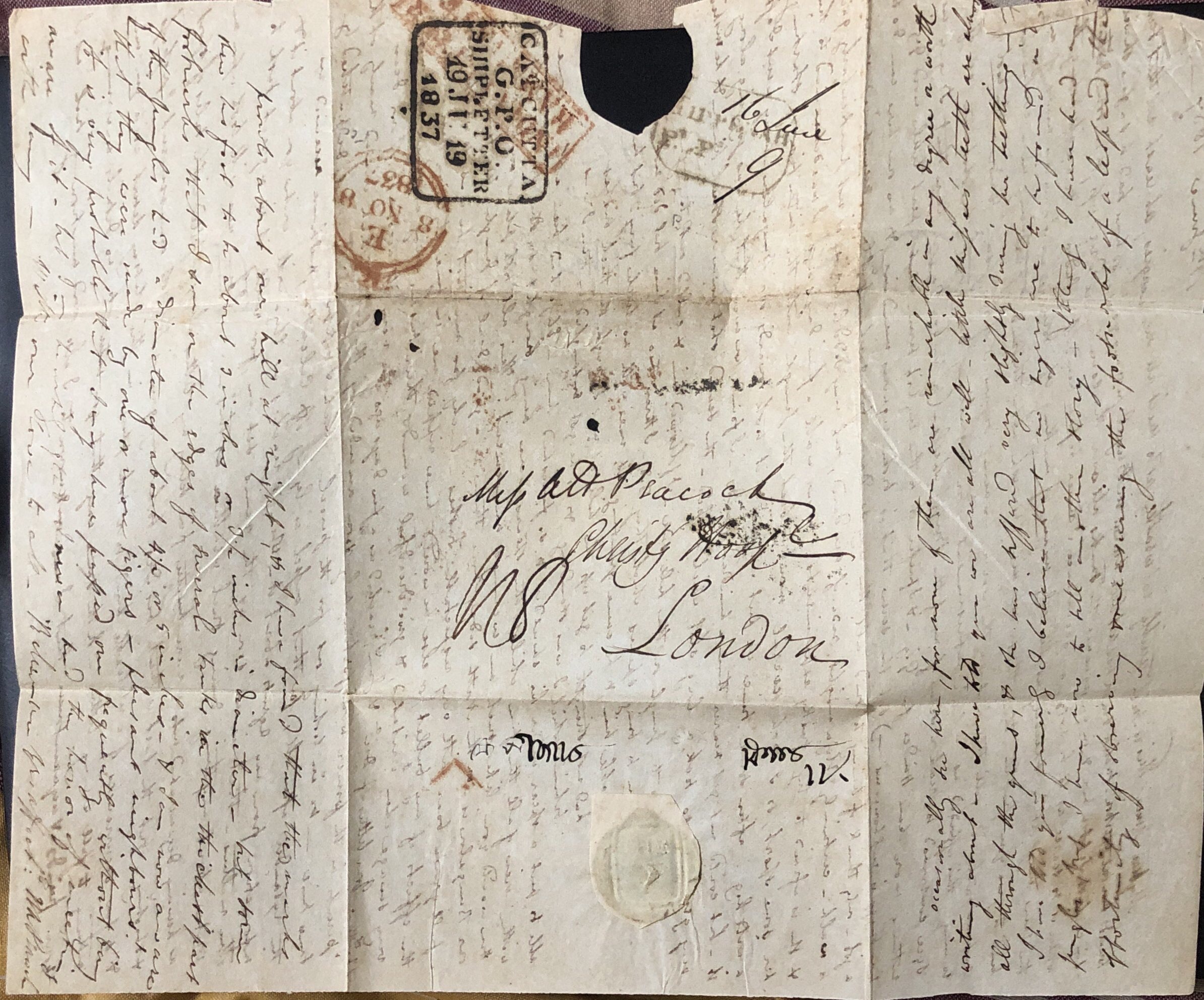 Tipperah HG 3 pre stamp cover — front (COV-3395)