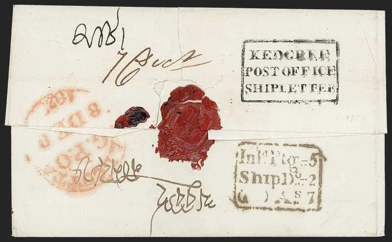 1829 Kedgeree S3 pre stamp cover — COV-648