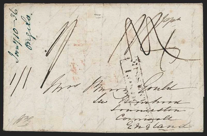 Ramahpatam HG 2 pre stamp cover — back (COV-111)