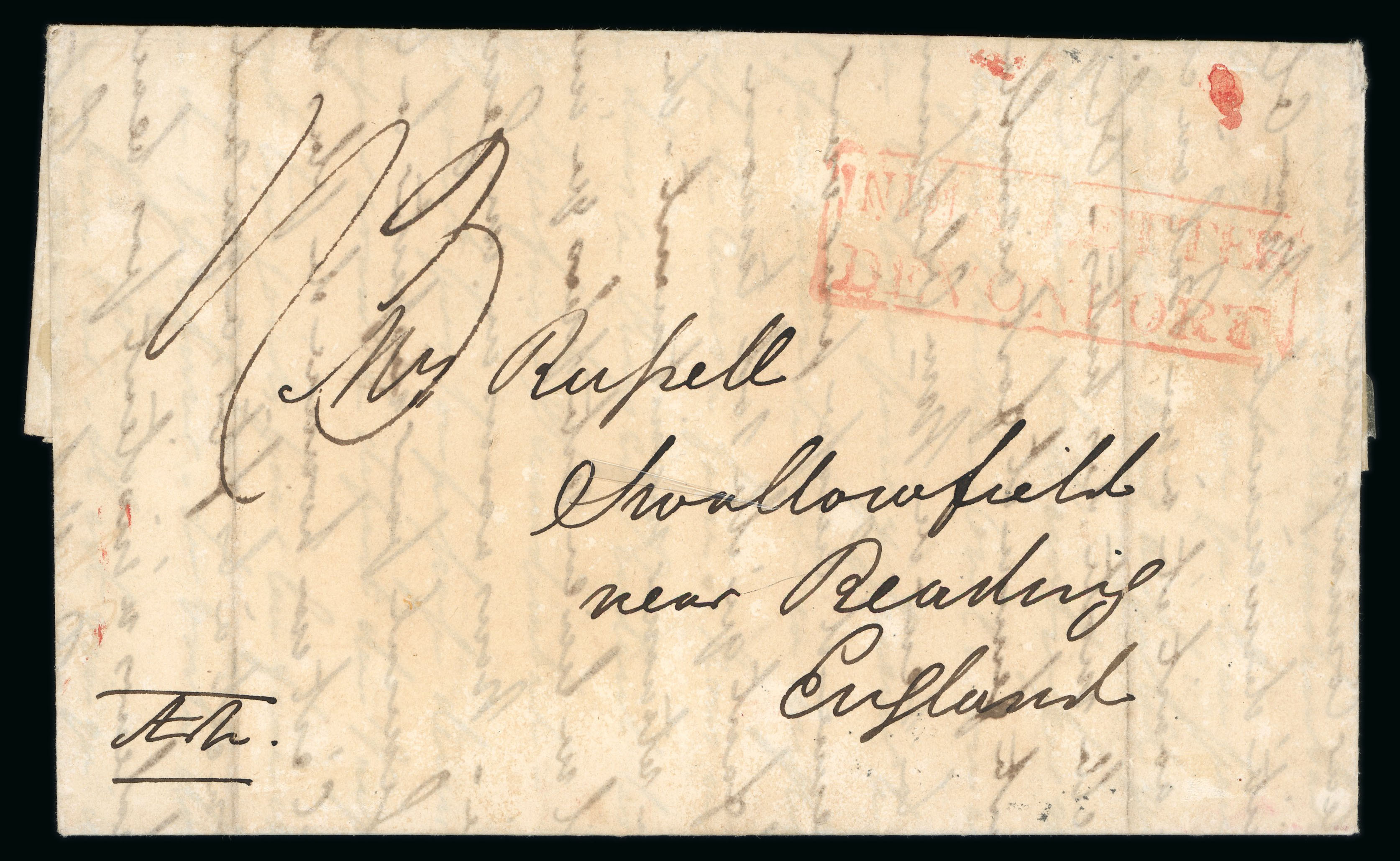 Hyderabad HG 4 pre stamp cover — scan 2 (COV-883)