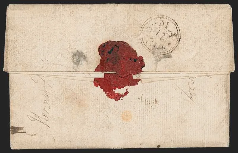 Wallajahabad HG 1 pre stamp cover — back (COV-332)