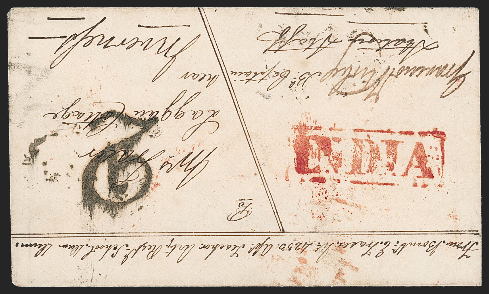 DumDum HG 7 pre stamp cover — back (COV-1012)