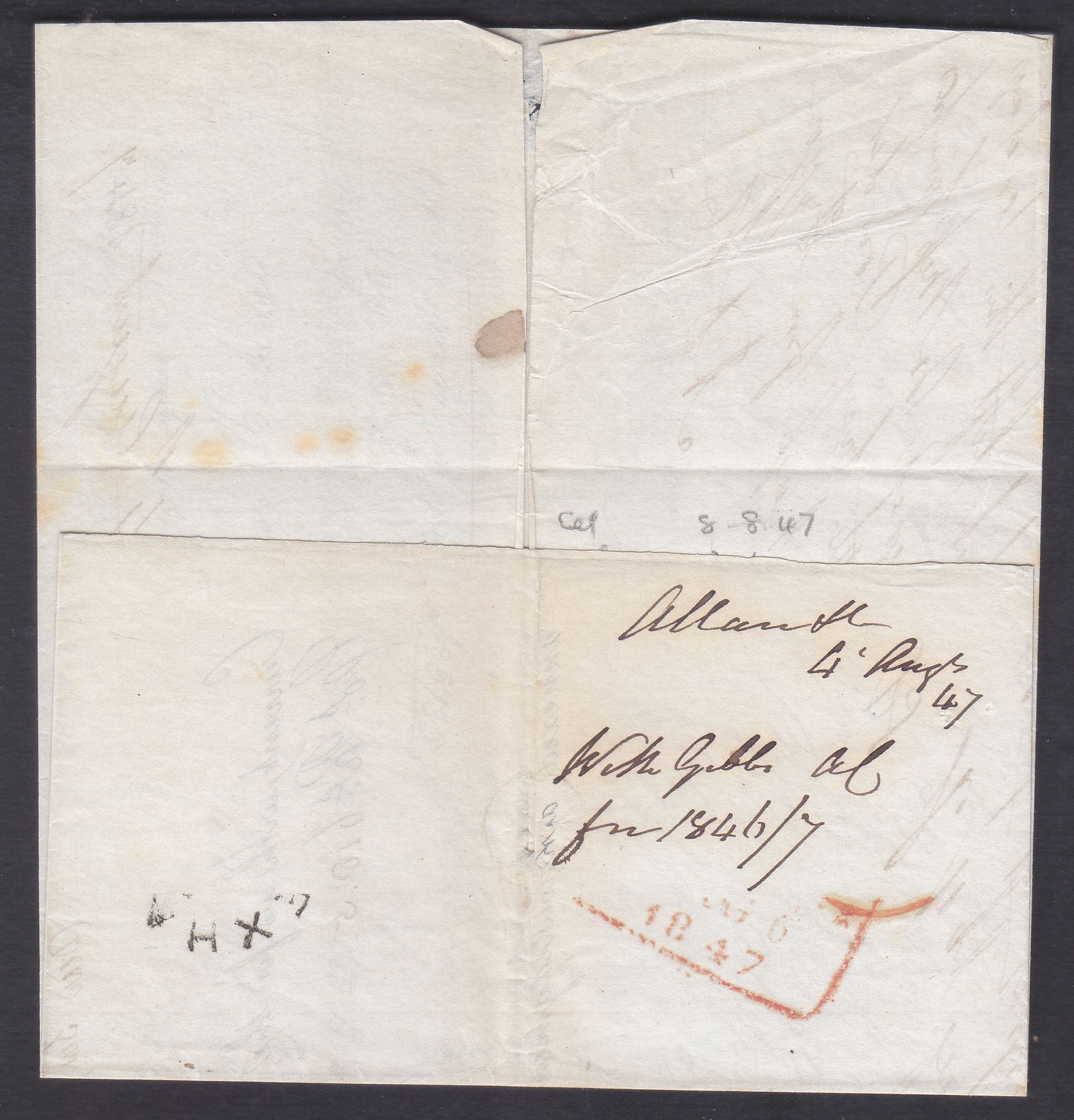 Calcutta SD17 pre stamp cover — scan 2 (COV-3762)
