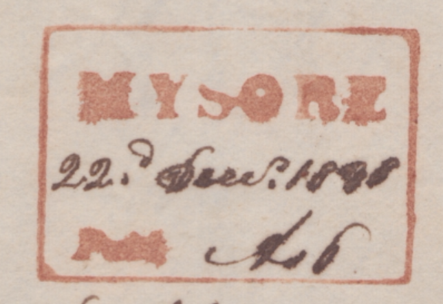 HG 4 handstamp from Mysore