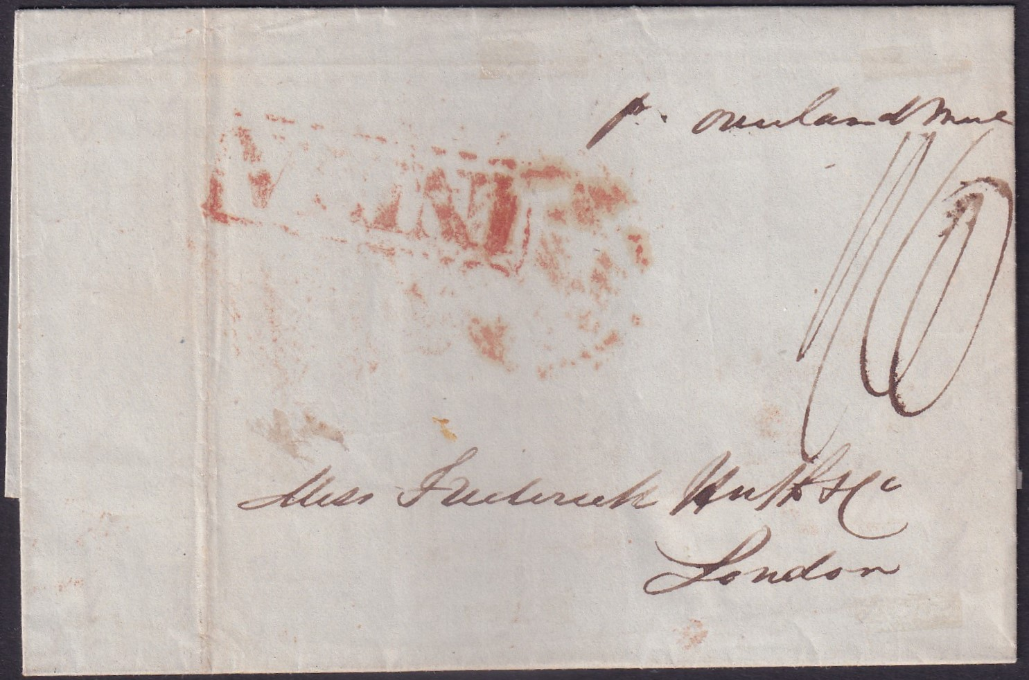 Calcutta SD12 pre stamp cover — detail (COV-3148)