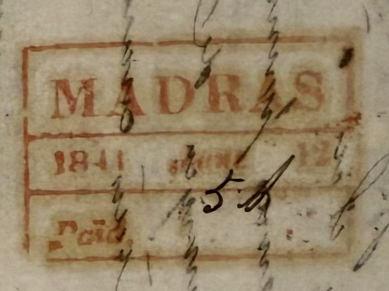 Madras HG 19 handstamp