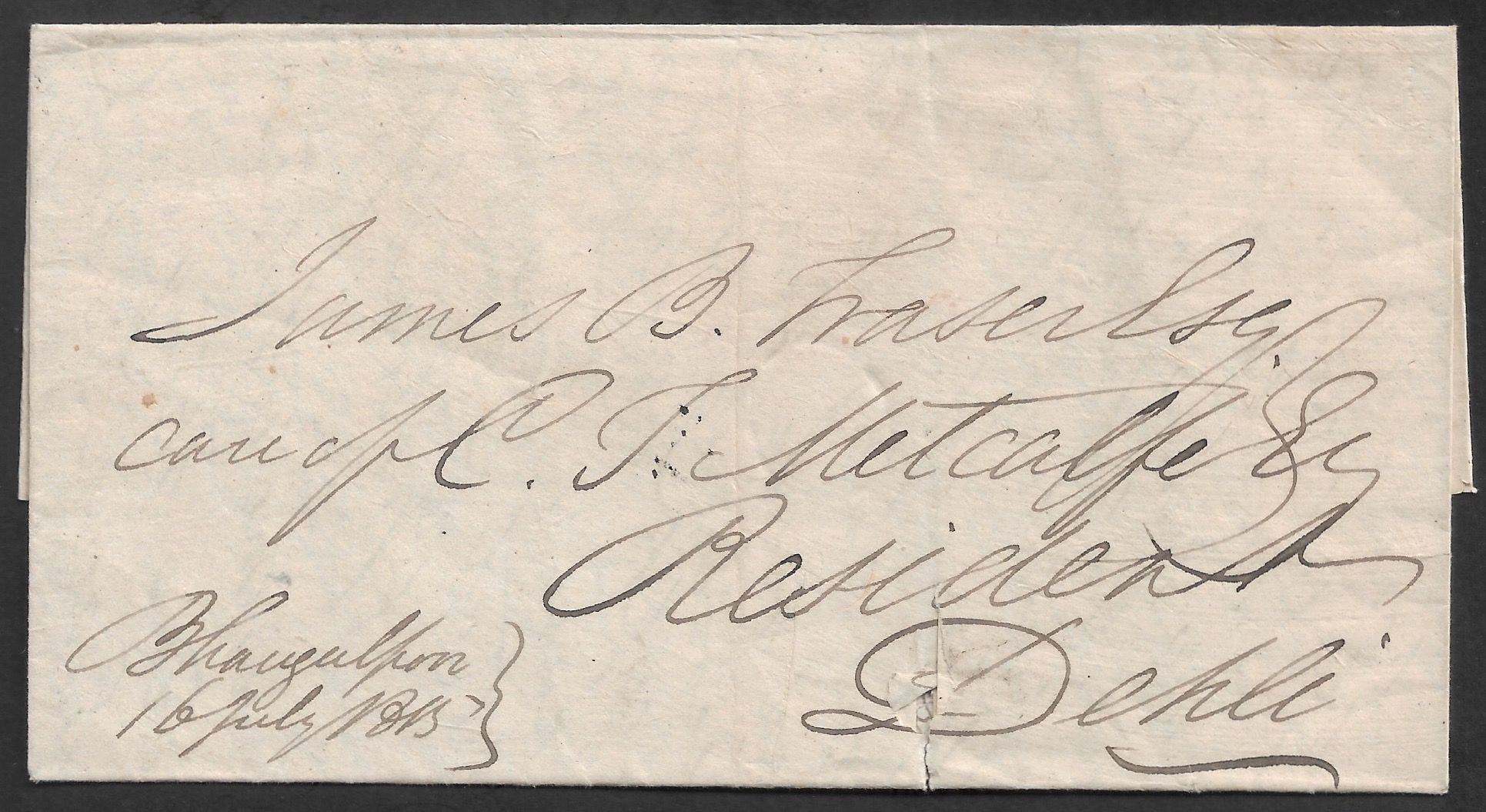 Bhauglepoor HG 3 pre stamp cover — scan 2 (COV-4685)