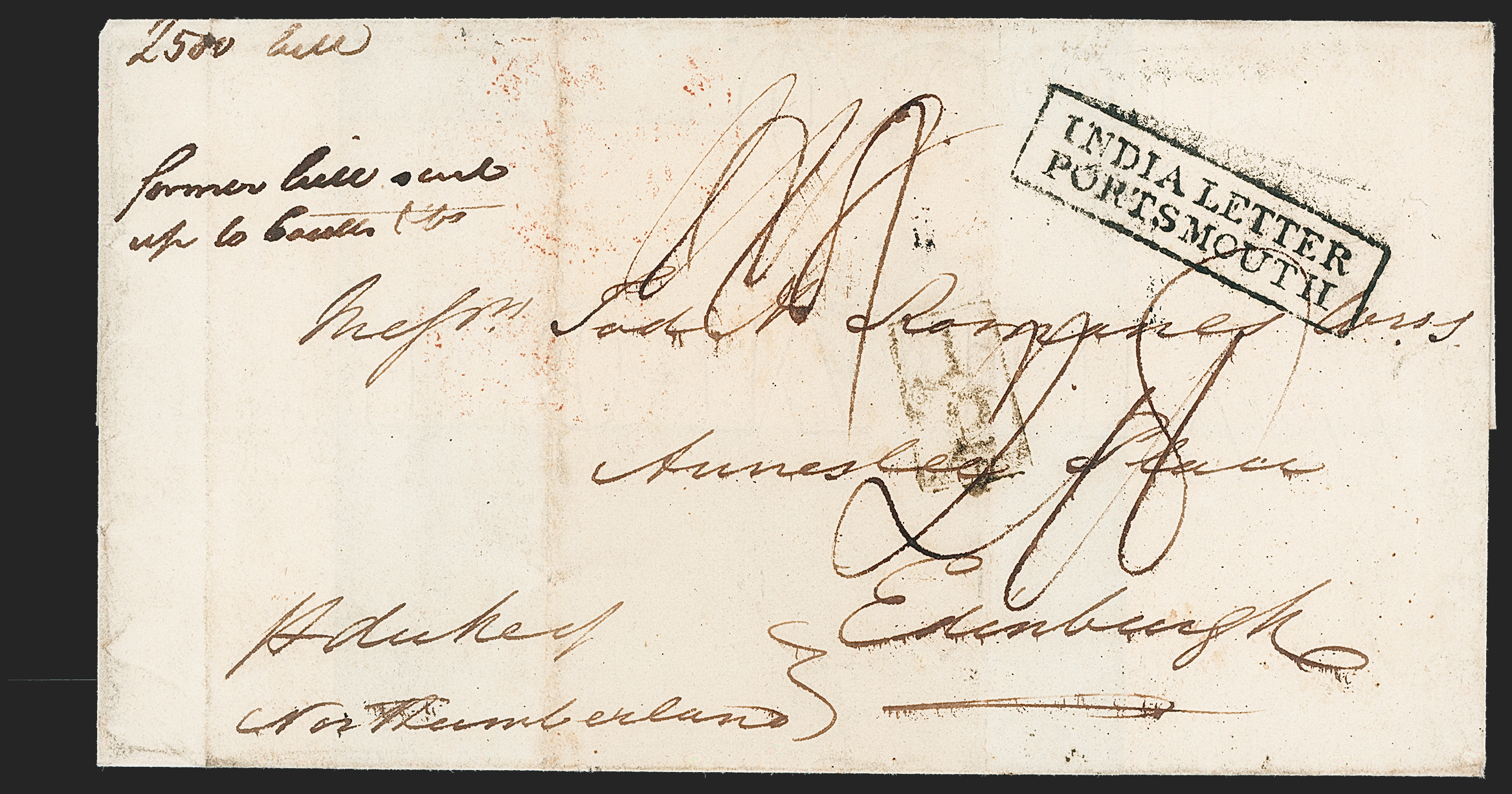 Pre-stamp cover of India — Bauleah HG 2, scan 2 (COV-5242)