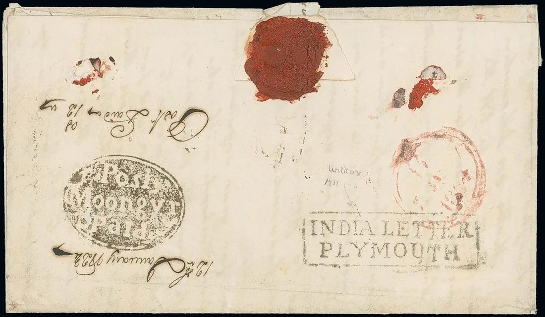 12 January 1824 Moongyr HG 1 pre stamp cover — COV-558