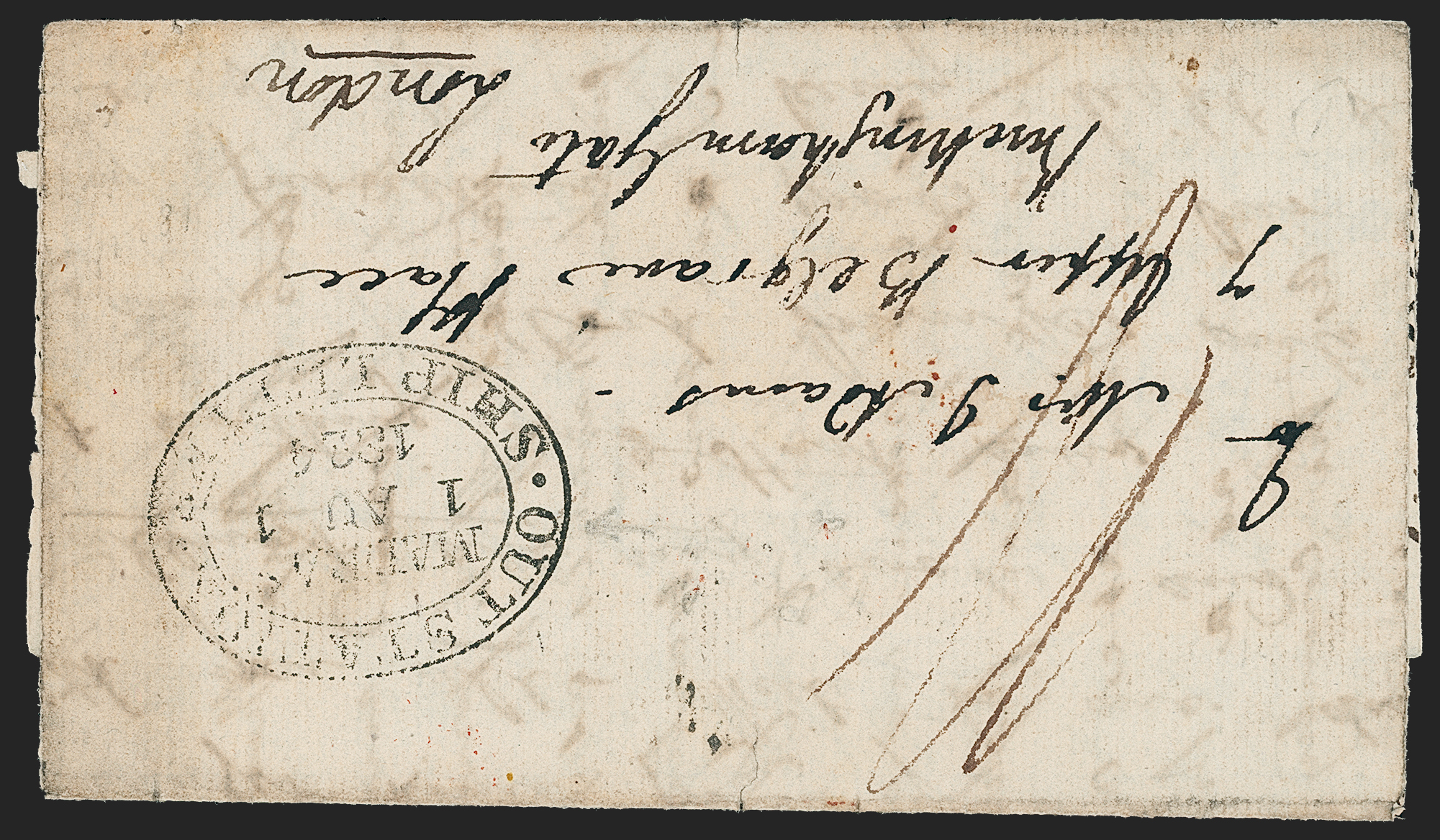 Pre-stamp cover of India — Poonamullee HG 1, scan 2 (COV-5310)
