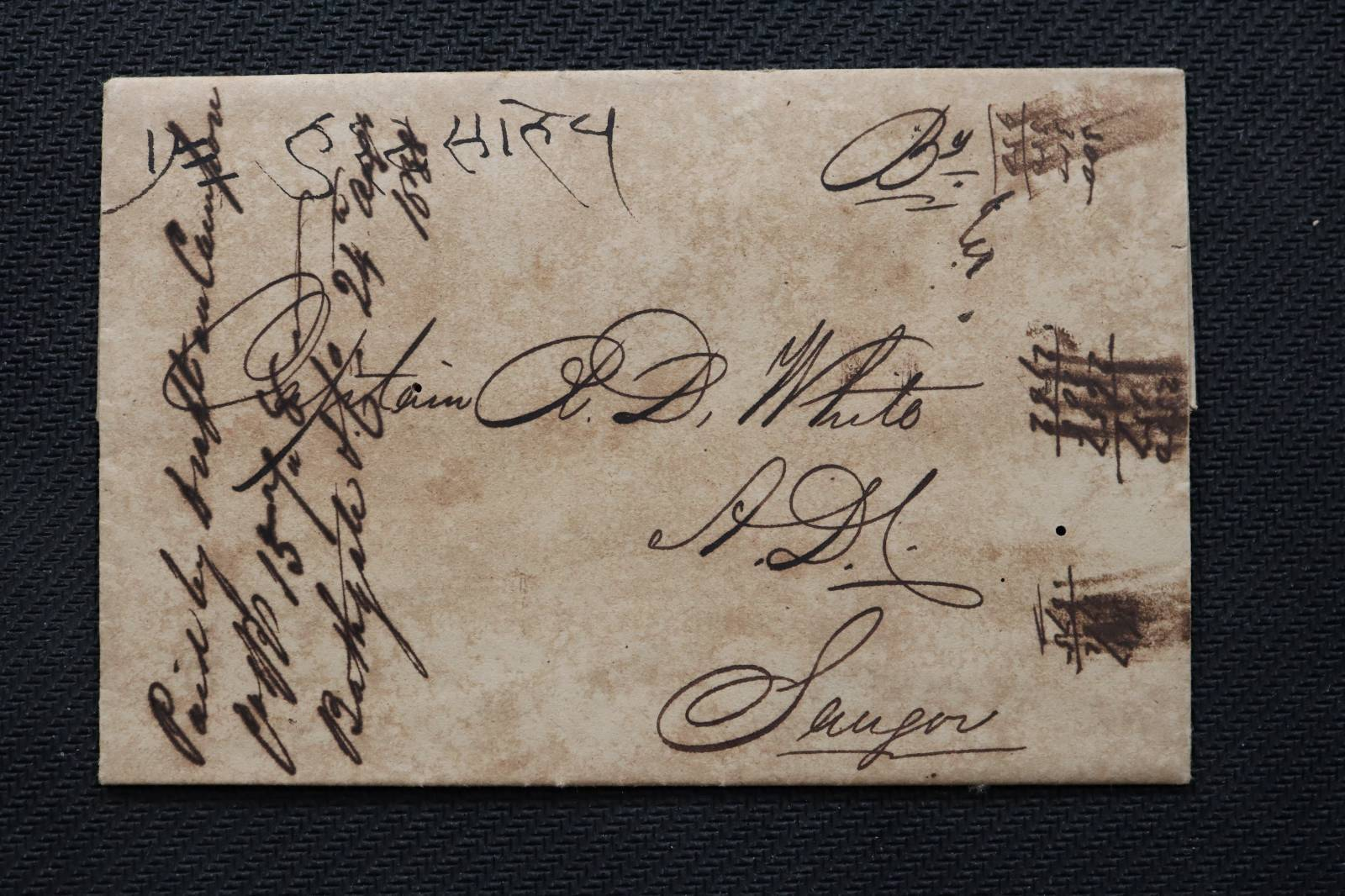 Cawnpore HG 10 pre stamp cover — back (COV-3535)