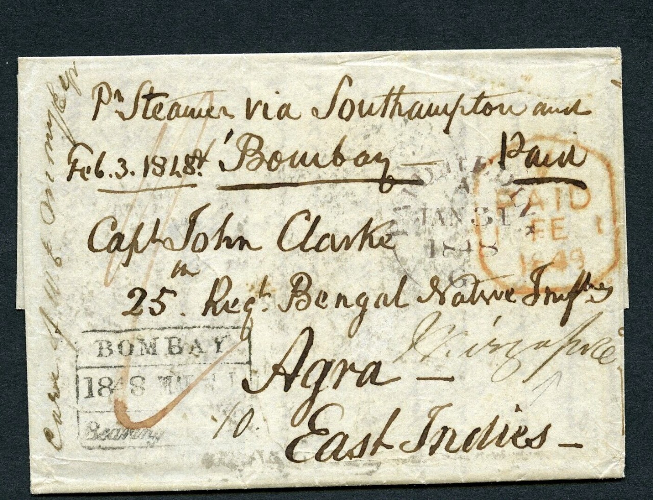 Agra HG 5 pre stamp cover — back (COV-4508)